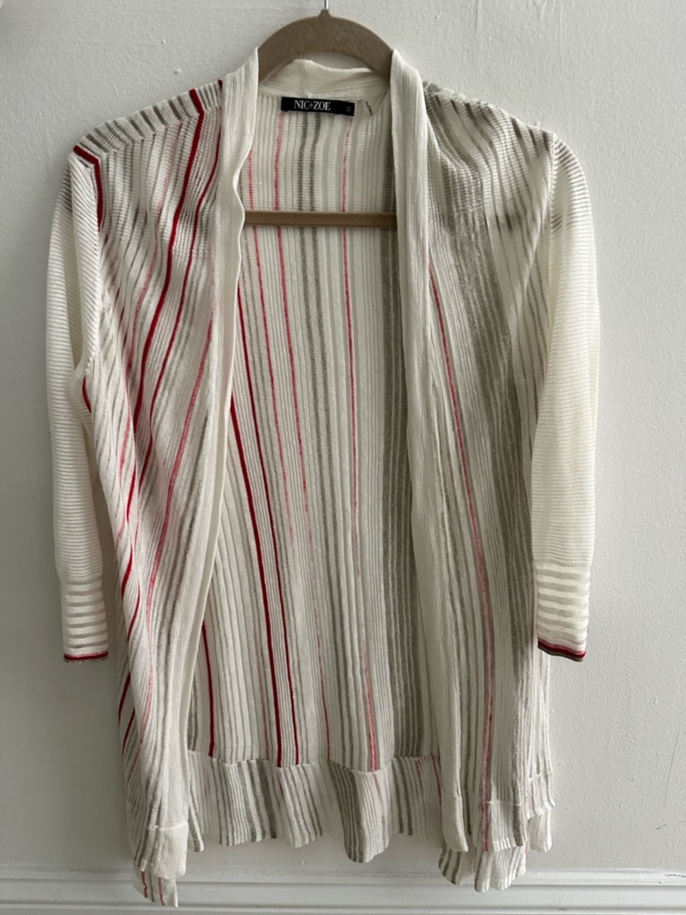 Nic+Zoe Open Front Long Sleeve Duster Cardigan
